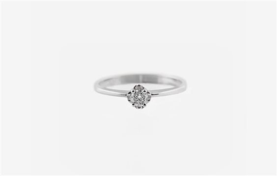 Anello Promesse Donna in Oro bianco Diamante 0.10 Ct ASCF010 - ASCF010